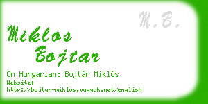 miklos bojtar business card