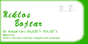 miklos bojtar business card